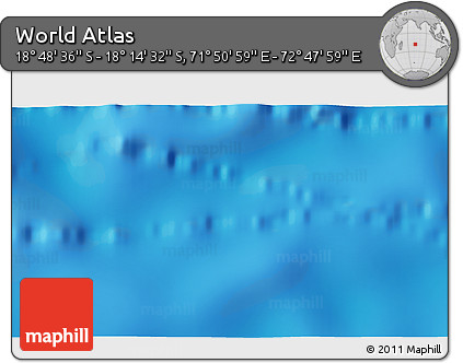 Shaded Relief 3D Map of the Area around 18° 31' 34" S, 72° 19' 29" E
