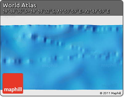 Shaded Relief 3D Map of the Area around 18° 31' 34" S, 72° 19' 29" E