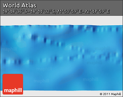Shaded Relief 3D Map of the Area around 18° 31' 34" S, 72° 19' 29" E