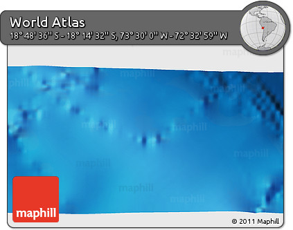 Physical 3D Map of the Area around 18° 31' 34" S, 73° 1' 30" W