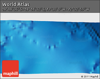 Physical 3D Map of the Area around 18° 31' 34" S, 73° 1' 30" W
