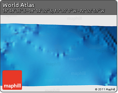Physical 3D Map of the Area around 18° 31' 34" S, 73° 1' 30" W