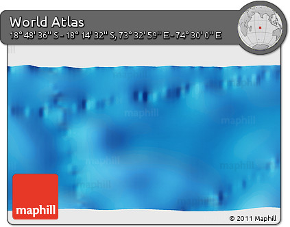 Shaded Relief 3D Map of the Area around 18° 31' 34" S, 74° 1' 30" E