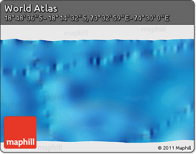 Shaded Relief 3D Map of the Area around 18° 31' 34" S, 74° 1' 30" E