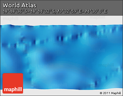 Shaded Relief 3D Map of the Area around 18° 31' 34" S, 74° 1' 30" E