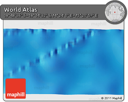 Physical 3D Map of the Area around 18° 31' 34" S, 74° 52' 30" E