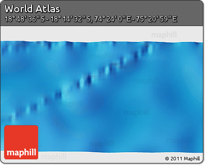 Physical 3D Map of the Area around 18° 31' 34" S, 74° 52' 30" E