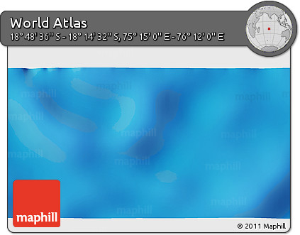 Physical 3D Map of the Area around 18° 31' 34" S, 75° 43' 29" E