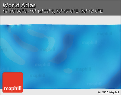 Physical 3D Map of the Area around 18° 31' 34" S, 75° 43' 29" E