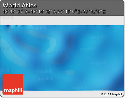 Physical 3D Map of the Area around 18° 31' 34" S, 75° 43' 29" E