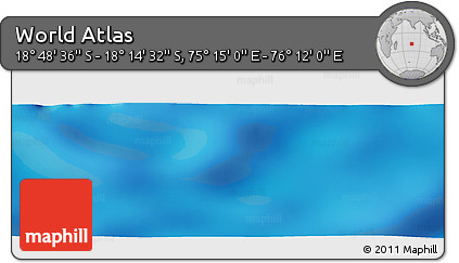 Physical Panoramic Map of the Area around 18° 31' 34" S, 75° 43' 29" E