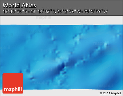 Physical 3D Map of the Area around 18° 31' 34" S, 75° 34' 29" W