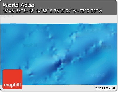 Physical 3D Map of the Area around 18° 31' 34" S, 75° 34' 29" W