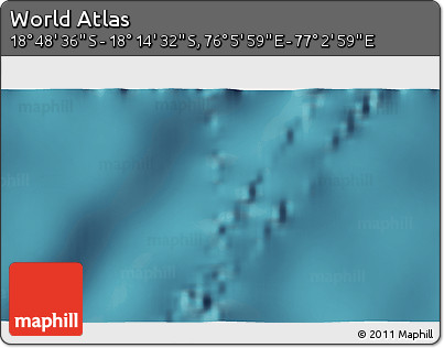 Satellite 3D Map of the Area around 18° 31' 34" S, 76° 34' 29" E