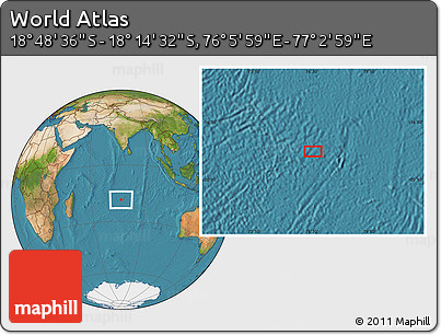 Satellite Location Map of the Area around 18° 31' 34" S, 76° 34' 29" E