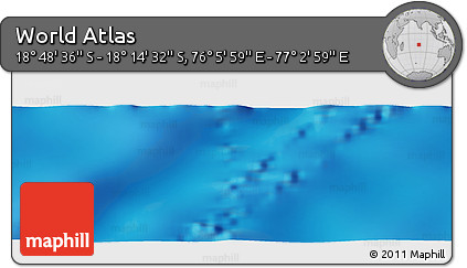 Physical Panoramic Map of the Area around 18° 31' 34" S, 76° 34' 29" E