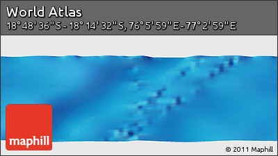 Physical Panoramic Map of the Area around 18° 31' 34" S, 76° 34' 29" E