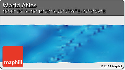 Physical Panoramic Map of the Area around 18° 31' 34" S, 76° 34' 29" E
