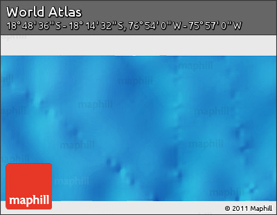 Physical 3D Map of the Area around 18° 31' 34" S, 76° 25' 30" W