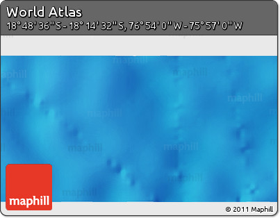 Physical 3D Map of the Area around 18° 31' 34" S, 76° 25' 30" W