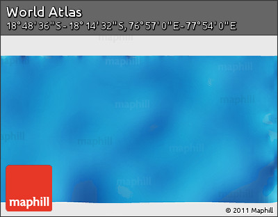 Physical 3D Map of the Area around 18° 31' 34" S, 77° 25' 30" E