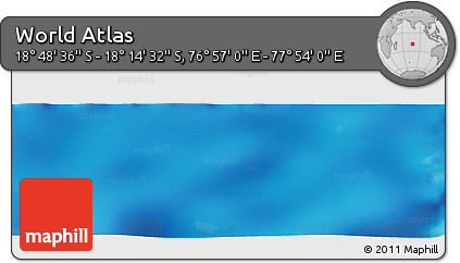 Physical Panoramic Map of the Area around 18° 31' 34" S, 77° 25' 30" E