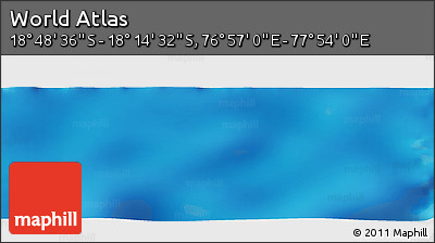 Physical Panoramic Map of the Area around 18° 31' 34" S, 77° 25' 30" E