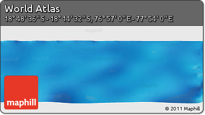 Physical Panoramic Map of the Area around 18° 31' 34" S, 77° 25' 30" E