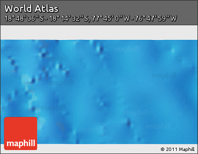 Physical 3D Map of the Area around 18° 31' 34" S, 77° 16' 30" W
