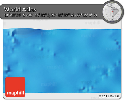 Physical 3D Map of the Area around 18° 31' 34" S, 78° 7' 30" W