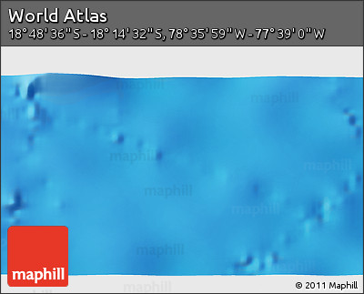 Physical 3D Map of the Area around 18° 31' 34" S, 78° 7' 30" W