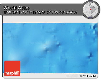 Physical 3D Map of the Area around 18° 31' 34" S, 78° 58' 29" W