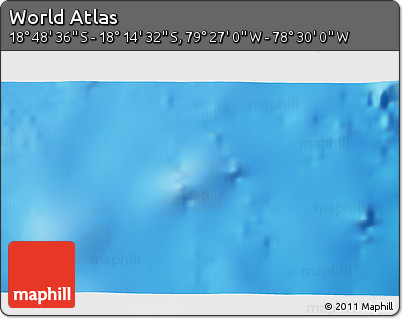 Physical 3D Map of the Area around 18° 31' 34" S, 78° 58' 29" W