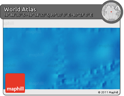 Physical 3D Map of the Area around 18° 31' 34" S, 79° 58' 29" E