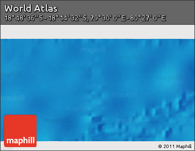 Physical 3D Map of the Area around 18° 31' 34" S, 79° 58' 29" E