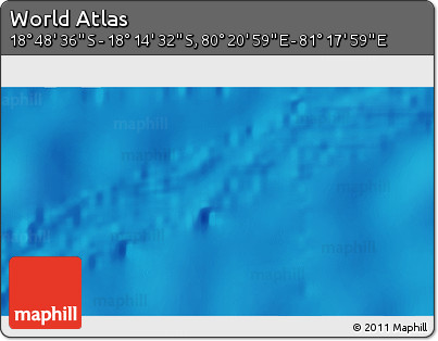 Physical 3D Map of the Area around 18° 31' 34" S, 80° 49' 29" E