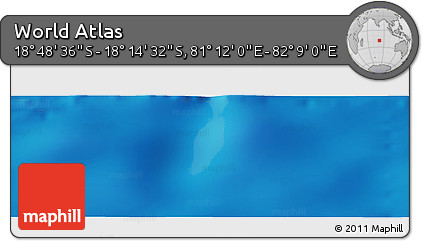 Physical Panoramic Map of the Area around 18° 31' 34" S, 81° 40' 30" E