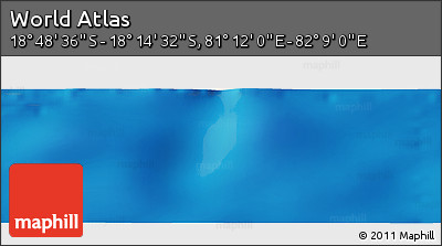 Physical Panoramic Map of the Area around 18° 31' 34" S, 81° 40' 30" E