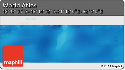 Physical Panoramic Map of the Area around 18° 31' 34" S, 81° 40' 30" E