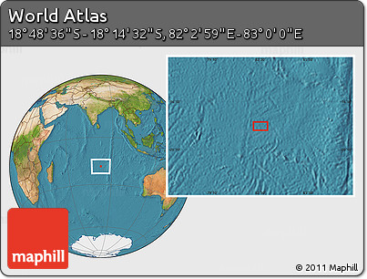 Satellite Location Map of the Area around 18° 31' 34" S, 82° 31' 30" E