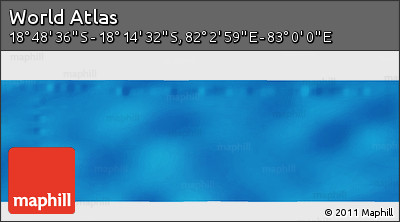 Physical Panoramic Map of the Area around 18° 31' 34" S, 82° 31' 30" E