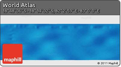 Physical Panoramic Map of the Area around 18° 31' 34" S, 82° 31' 30" E