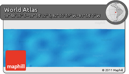 Shaded Relief Panoramic Map of the Area around 18° 31' 34" S, 82° 22' 30" W