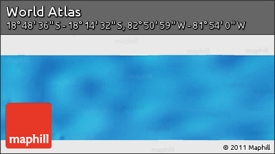 Shaded Relief Panoramic Map of the Area around 18° 31' 34" S, 82° 22' 30" W