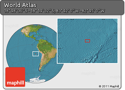 Satellite Location Map of the Area around 18° 31' 34" S, 83° 13' 29" W