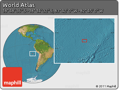 Satellite Location Map of the Area around 18° 31' 34" S, 83° 13' 29" W