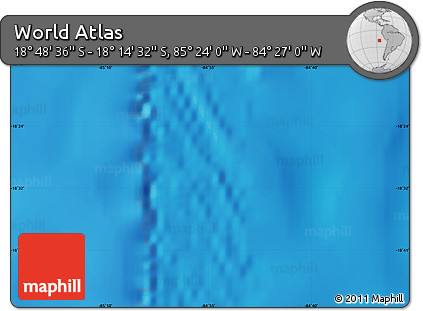 Physical Map of the Area around 18° 31' 34" S, 84° 55' 30" W