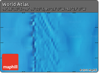 Physical Map of the Area around 18° 31' 34" S, 84° 55' 30" W