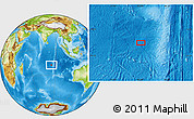 Physical Location Map of the area around 18° 31' 34" S, 85° 4' 29" E