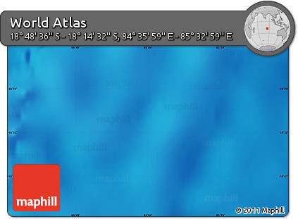 Physical Map of the Area around 18° 31' 34" S, 85° 4' 29" E